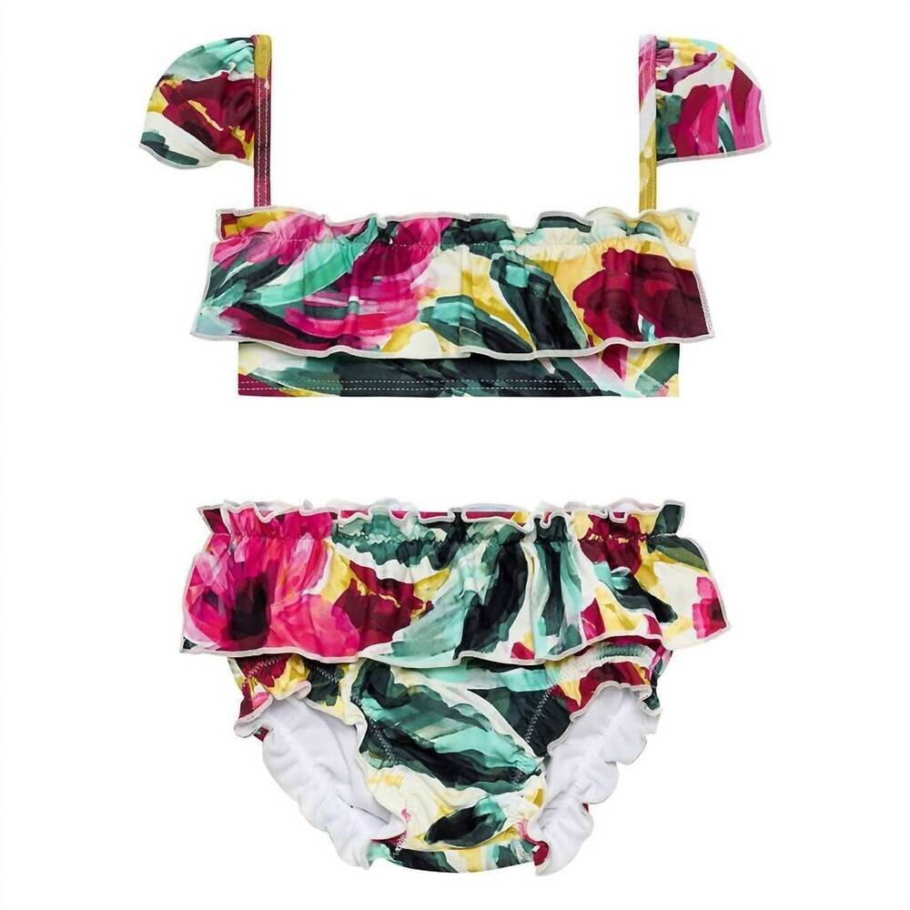 NEW MONTCE girl's mini cabana bikini set in isla floral